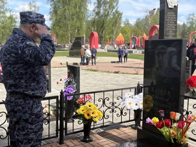 Росгвардейцы приняли участие в памятных мероприятиях, посвященных Дню Победы 